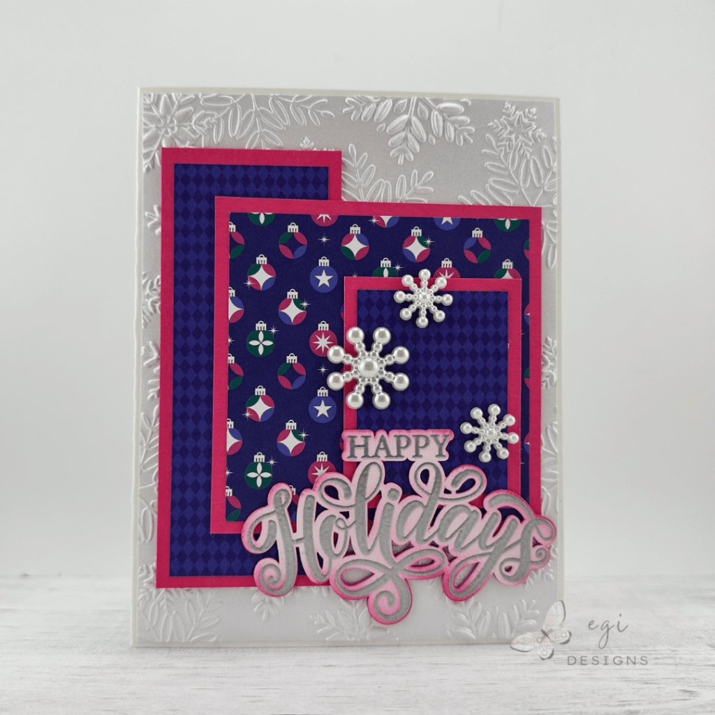 photo of Card #2 - Using Embossed Background and Heat Embossed Sentiment