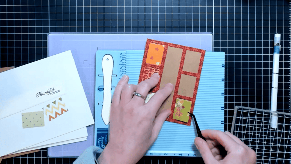 photo of Placing Each Postage Piece Into Its Corresponding Open Window