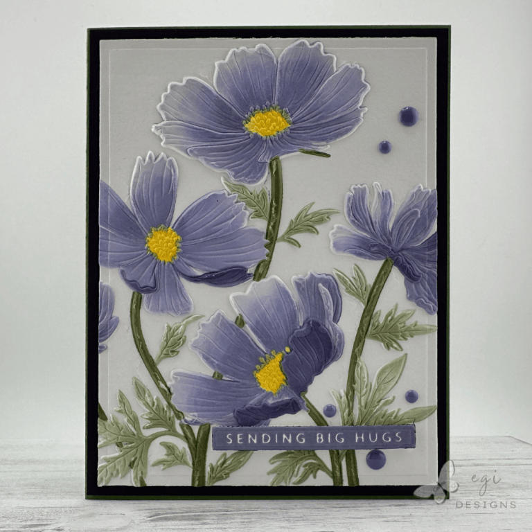 Beautiful Altenew Dancing Cosmos Embossing Folder and Stencils