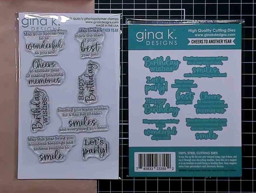 photo of Gina K Designs Cheers To Another Year Stamp & Die Set
