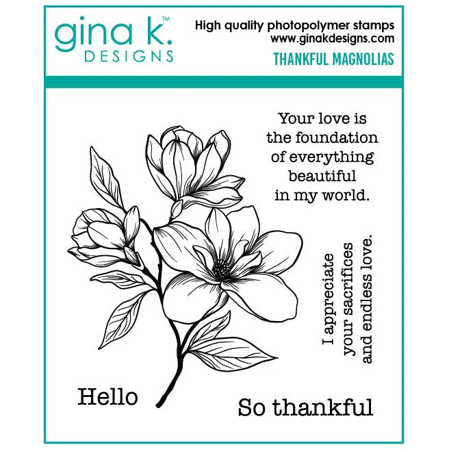 photo of Thankful Magnolias Stamp Set