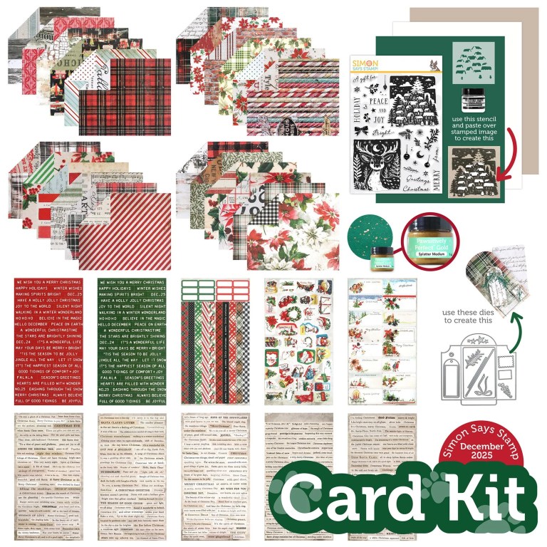 Simon Says Stamp Card Kit December 2025 Unboxing, Bright Christmas