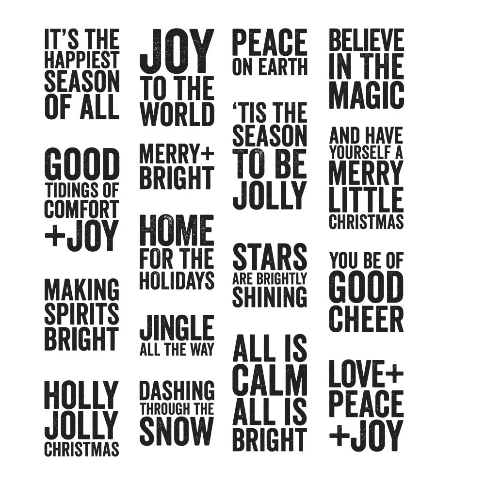 photo of Tim Holtz Bold Tidings Mini Stamp Set