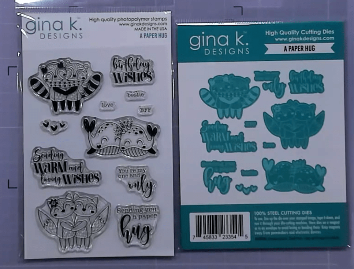 photo of Gina K Designs A Paper Hug Stamp & Die Set