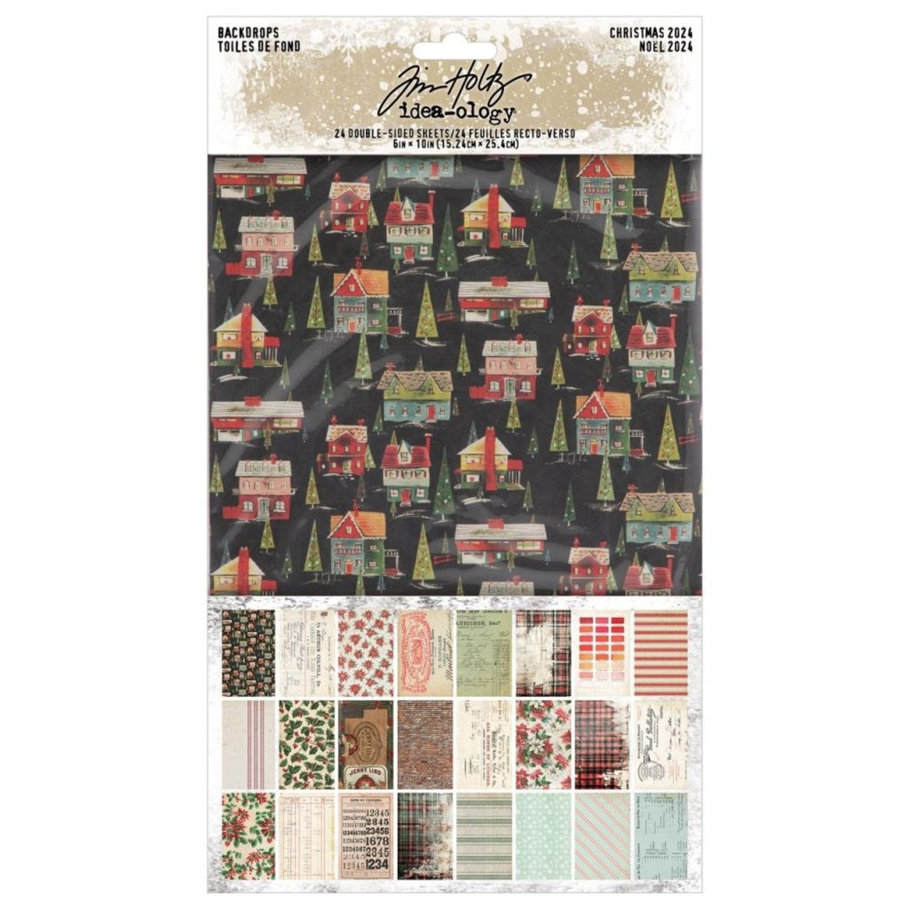 photo of Tim Holtz Christmas 2024 Backdrops Paper