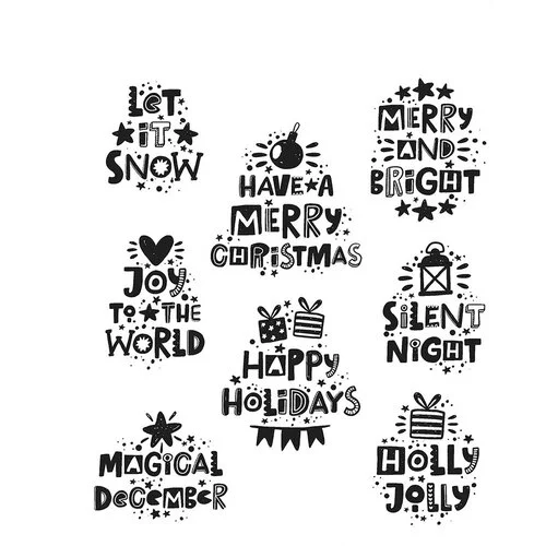 photo of Tim Holtz Holiday Whatnots Stamp Set