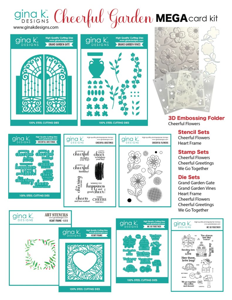 photo of Gina K Designs Cheerful Garden Mega Card Kit