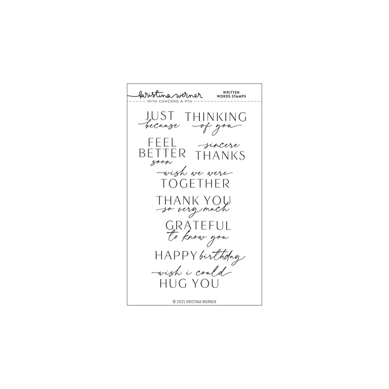 photo of Concord & 9th Written Words Stamp Set