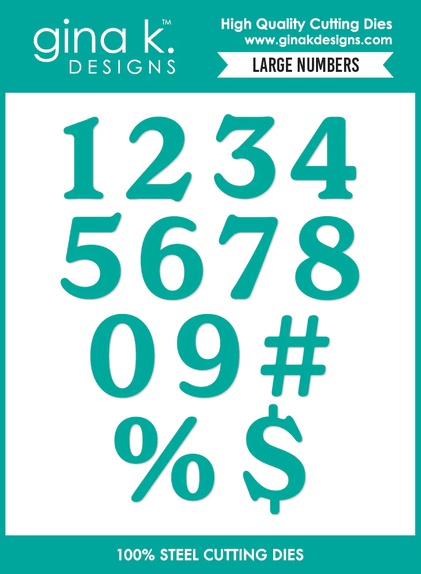photo of Gina K Designs Large Numbers Die Set