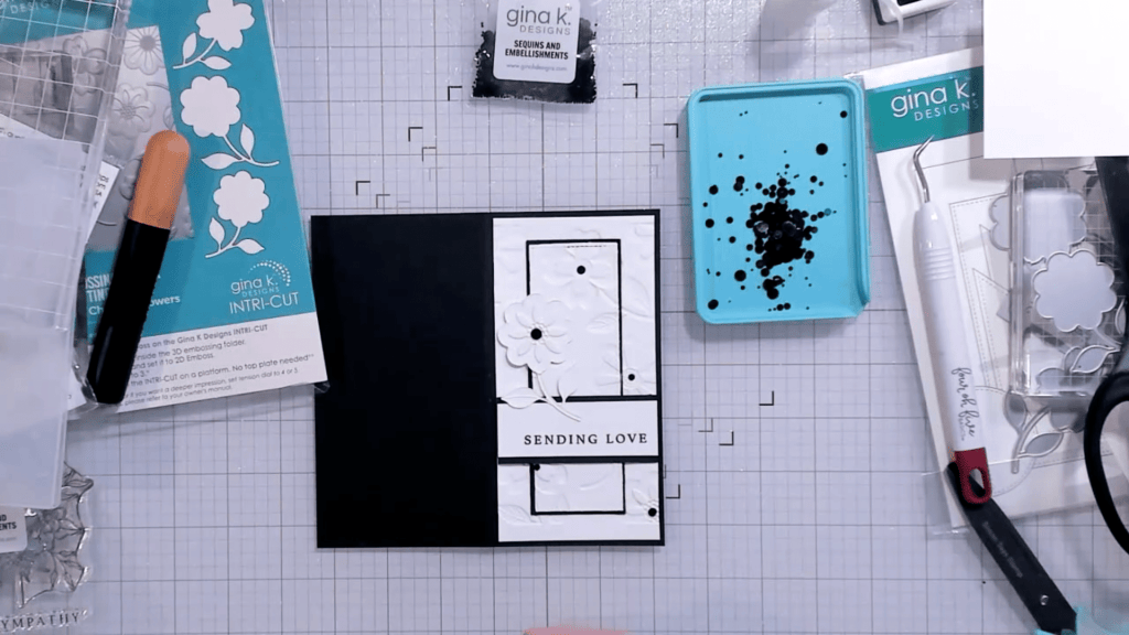 photo of Adding Black Metallic Dots to the Card Front