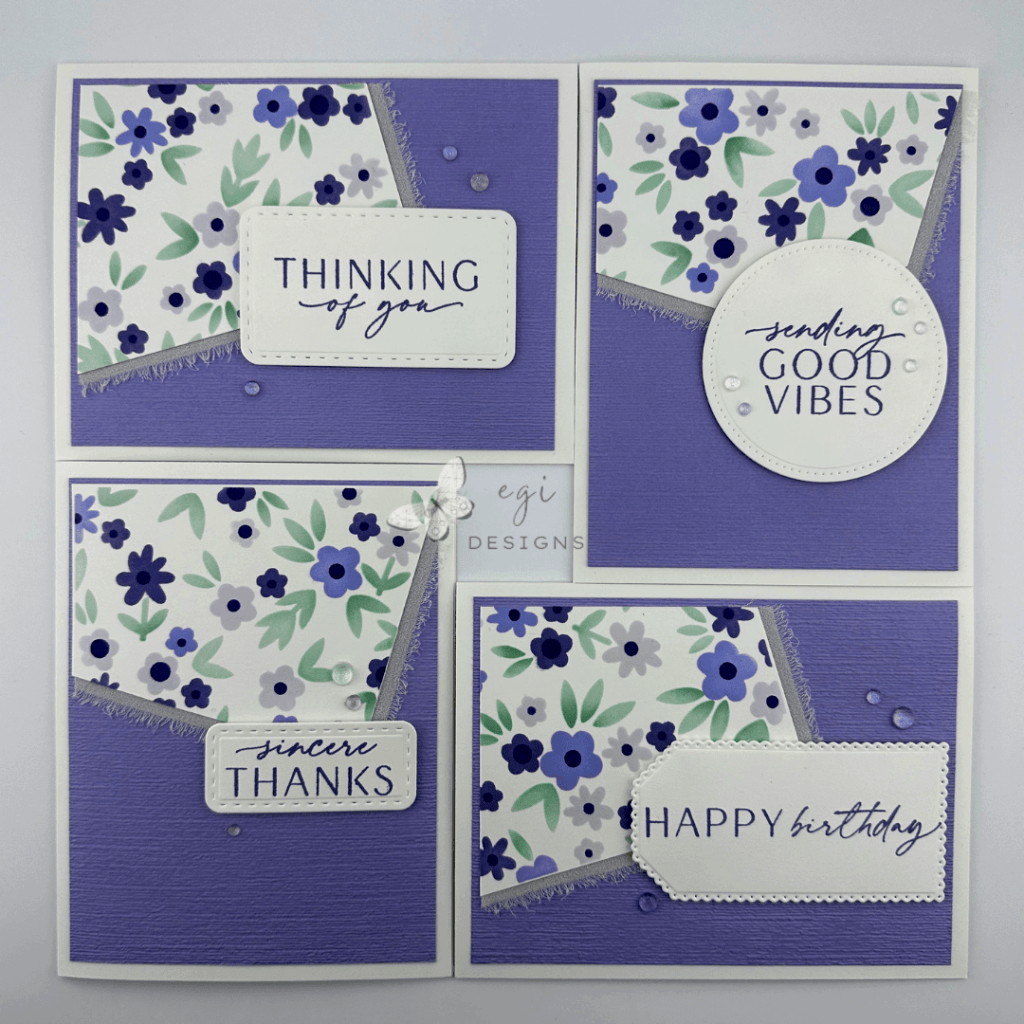 photo of Completed Cards using the Sheetload of Cards Sketch for January 2026