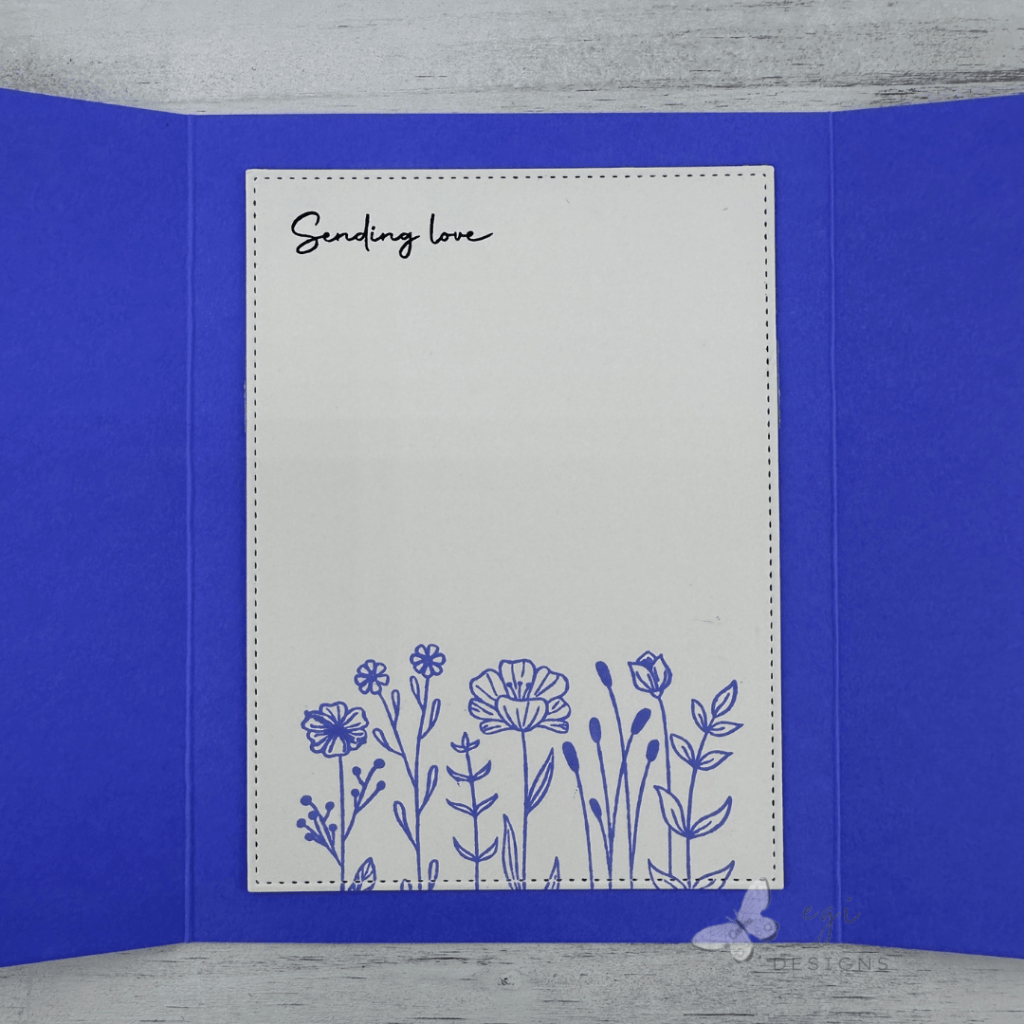 photo of Gina K Designs: Vertical Gatefold, Glorious Gatefolds Die Set card inside