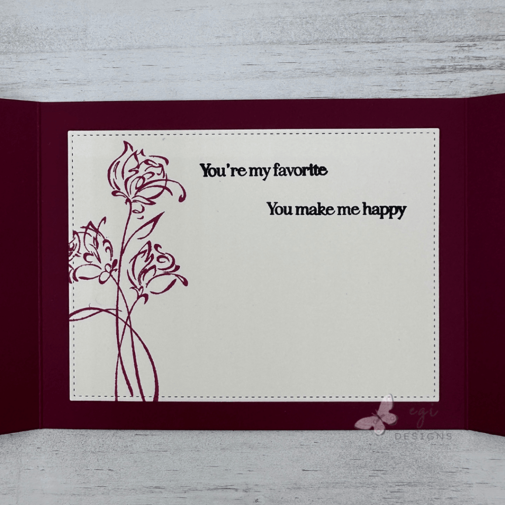photo of Gina K Designs Horizontal Gatefold, Glorious Gatefolds Die Set card inside