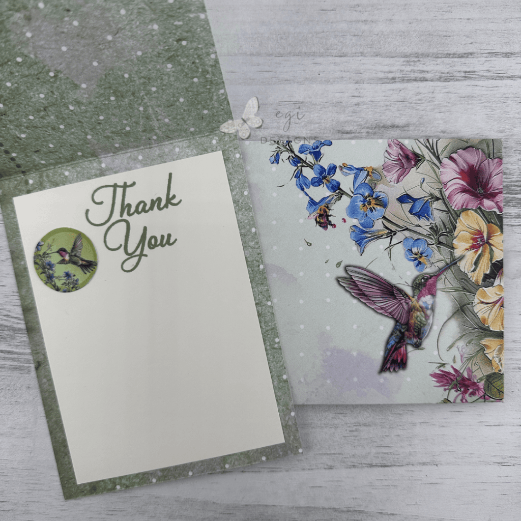 photo of Paper Wishes: Flit & Flutter Collection card inside