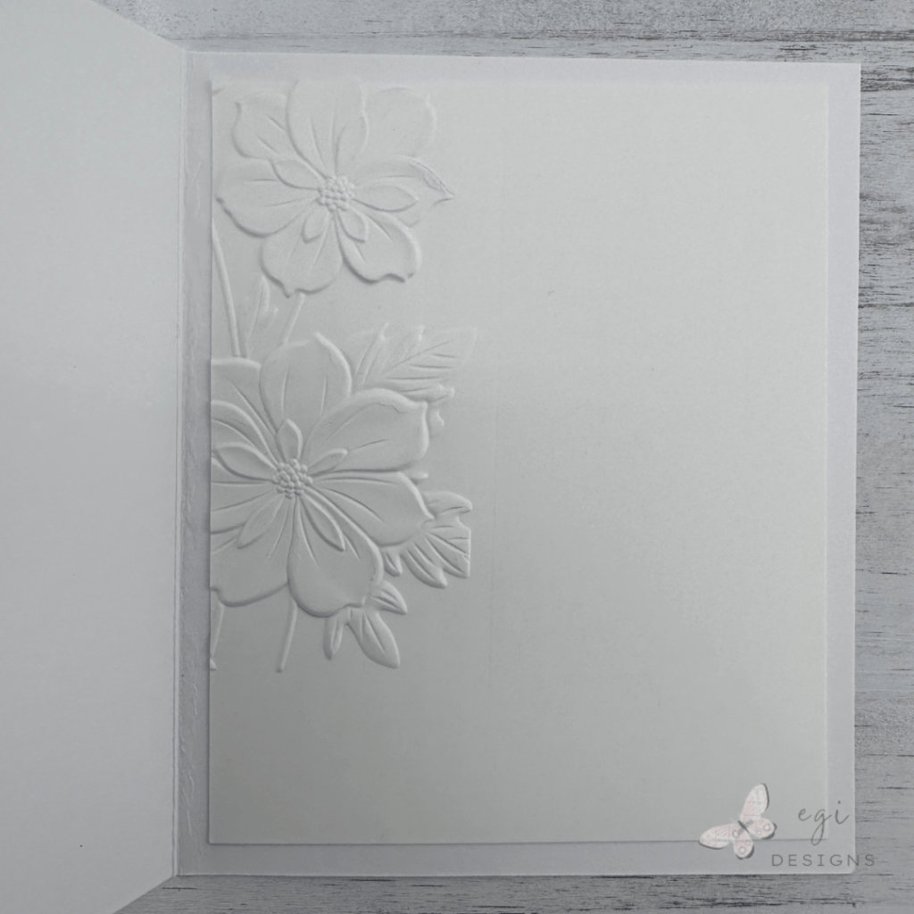 photo of Gina K Designs: Ruffled Blooms card inside