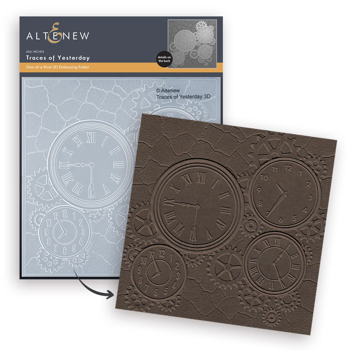photo of Traces of Yesterday Embossing Folder