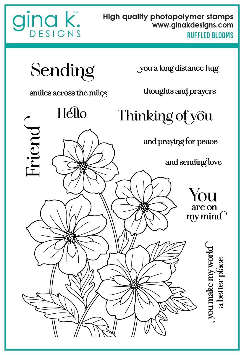 photo of Gina K Designs Ruffled Blooms Stamp Set