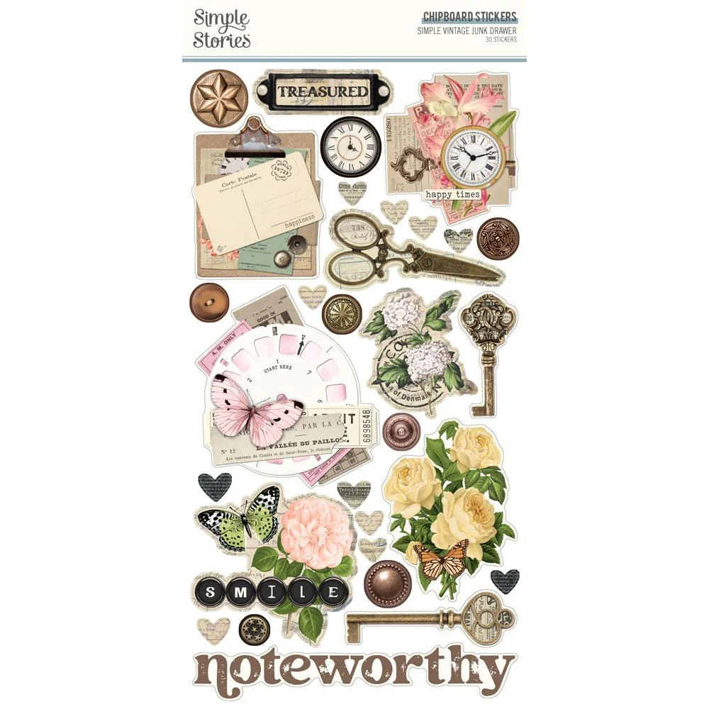 photo of Junk Drawer Chipboard Stickers