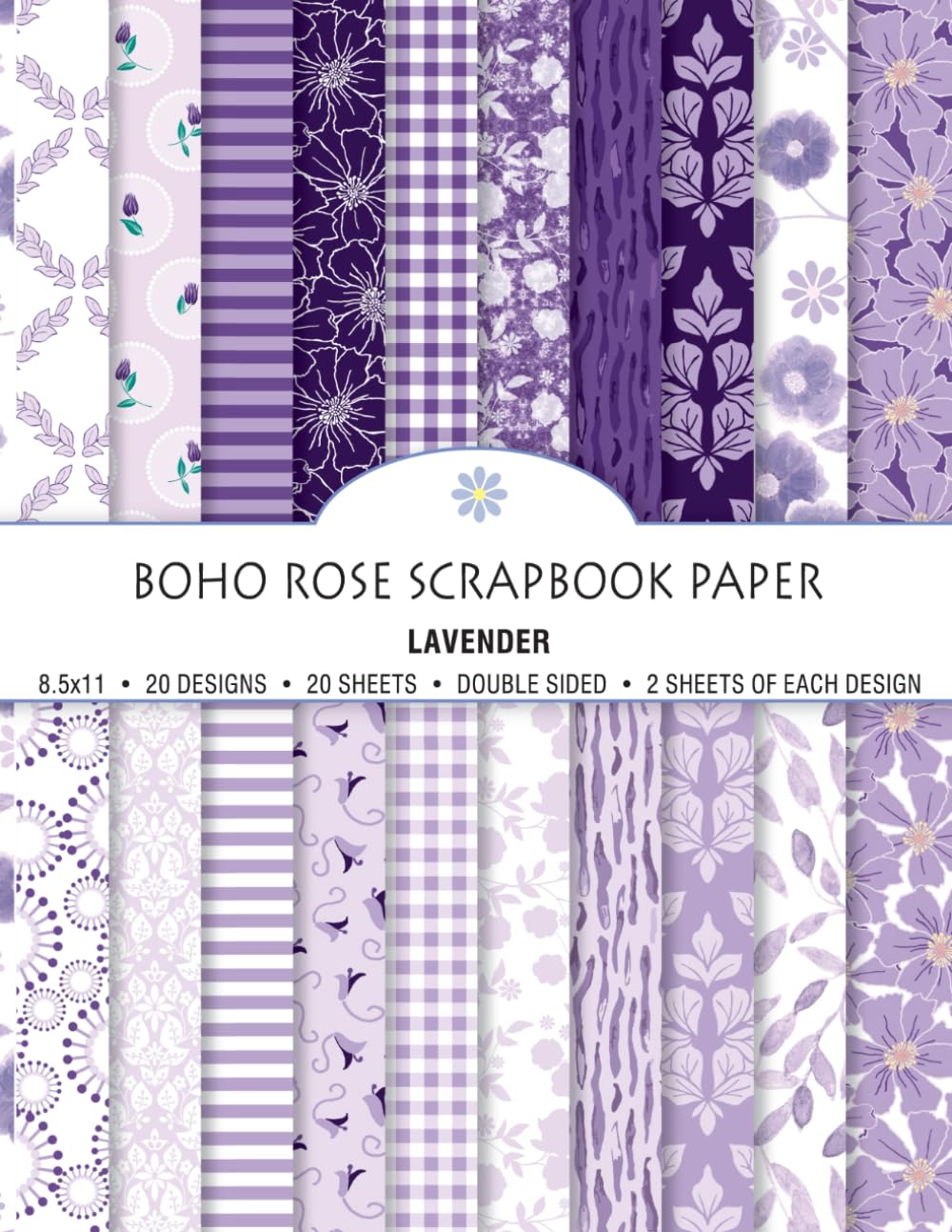 photo of Boho Rose Scrapbook Paper: Lavender