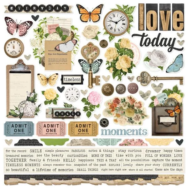 photo of Junk Drawer 12x12" Cardstock Stickers