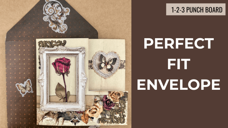 Making a 5 1/4 x 5″ Envelope on the 1-2-3 Punch Board with 49 and Market Paper