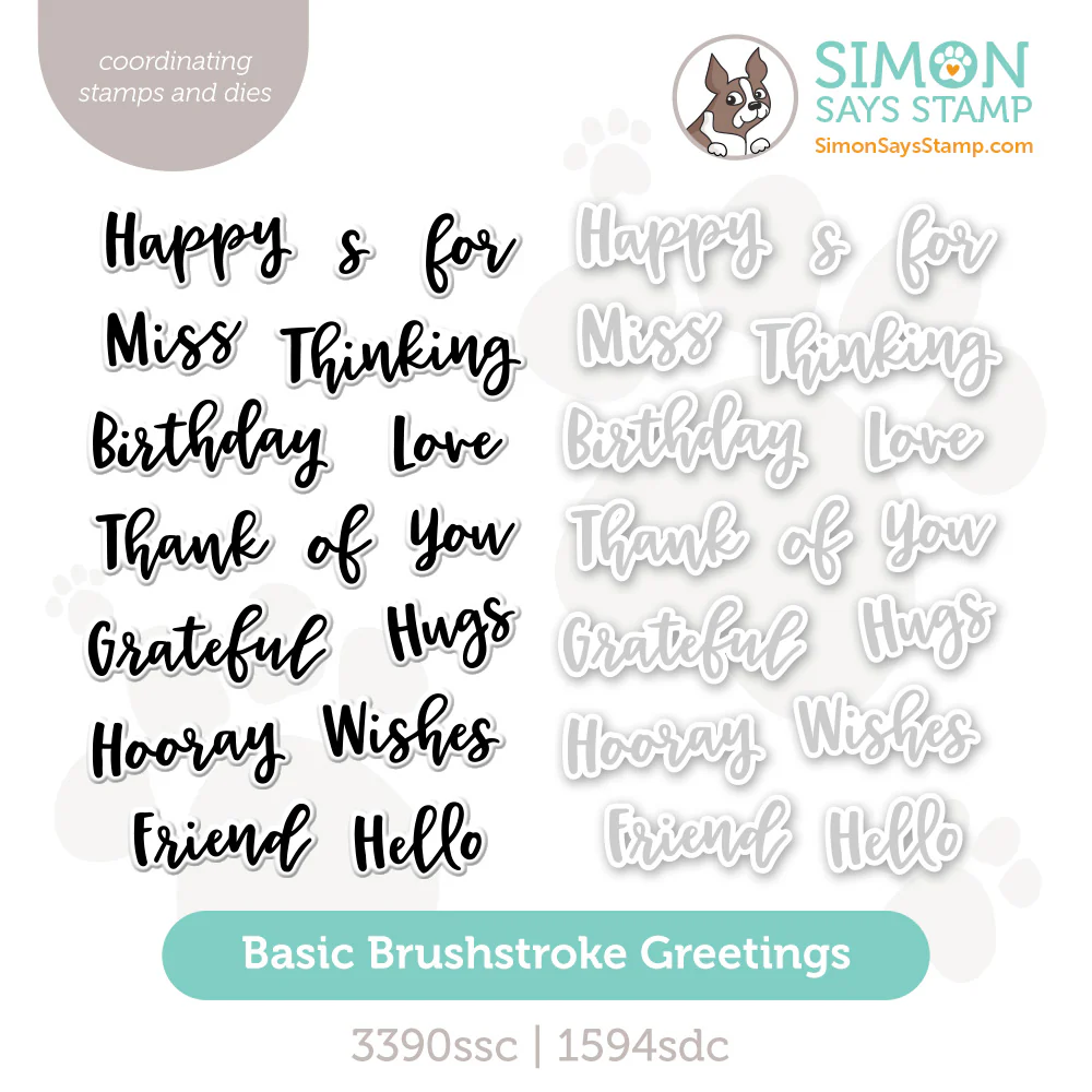 photo of Simon Says Stamp Basic Brushstroke Stamp and Die Set