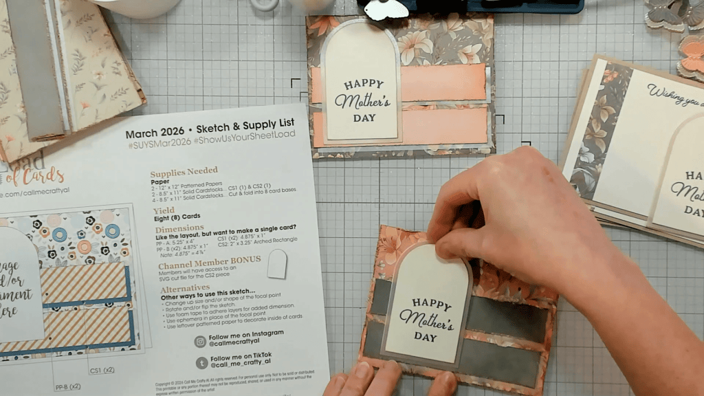 photo of Adding Arches to Card Front