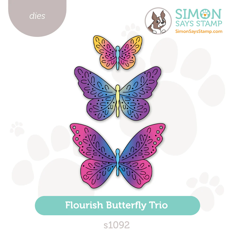 photo of Simon Says Stamp Flourish Butterfly Trio Die Set
