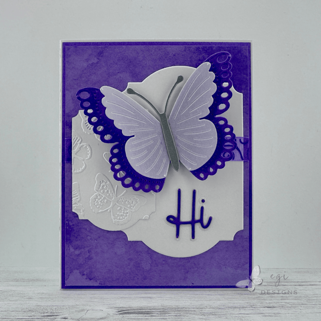 photo of purple butterfly card made using cardz tv sketch 77 with scrapbook.com sbc fest lea lawson kit 