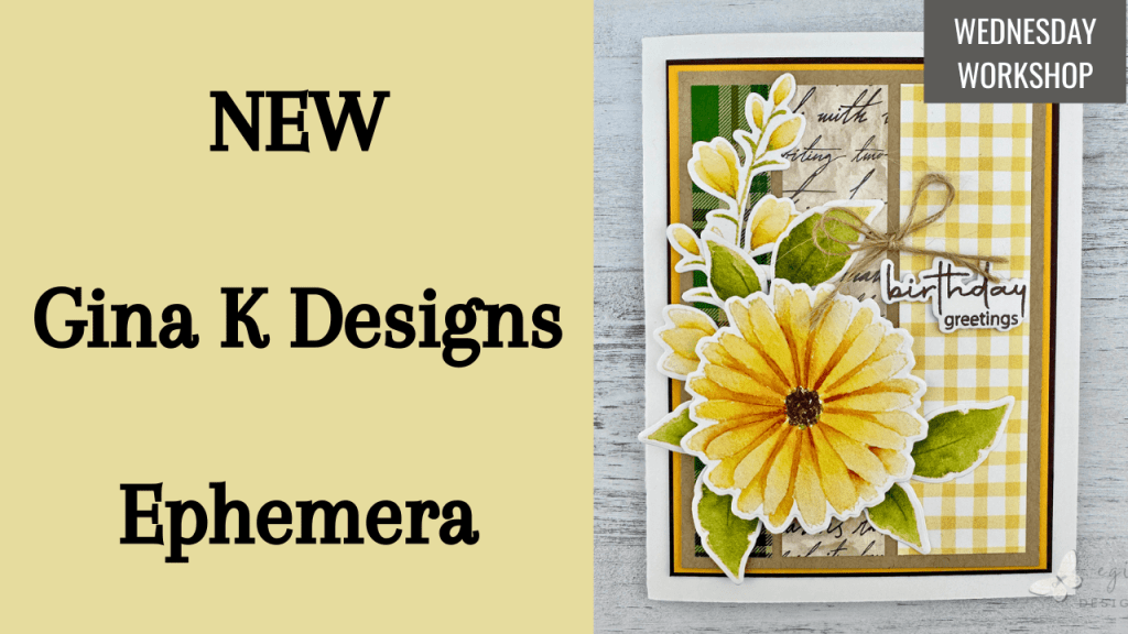 photo of youtube thumbnail for a birthday card using the delicate flowers ephemera and delicate patterns cardstock