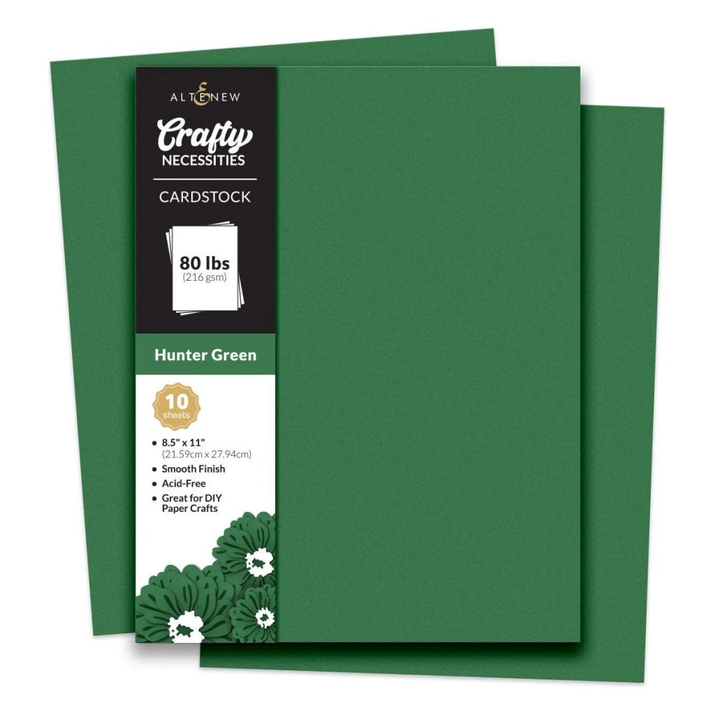 photo of Altenew Hunter Green Cardstock