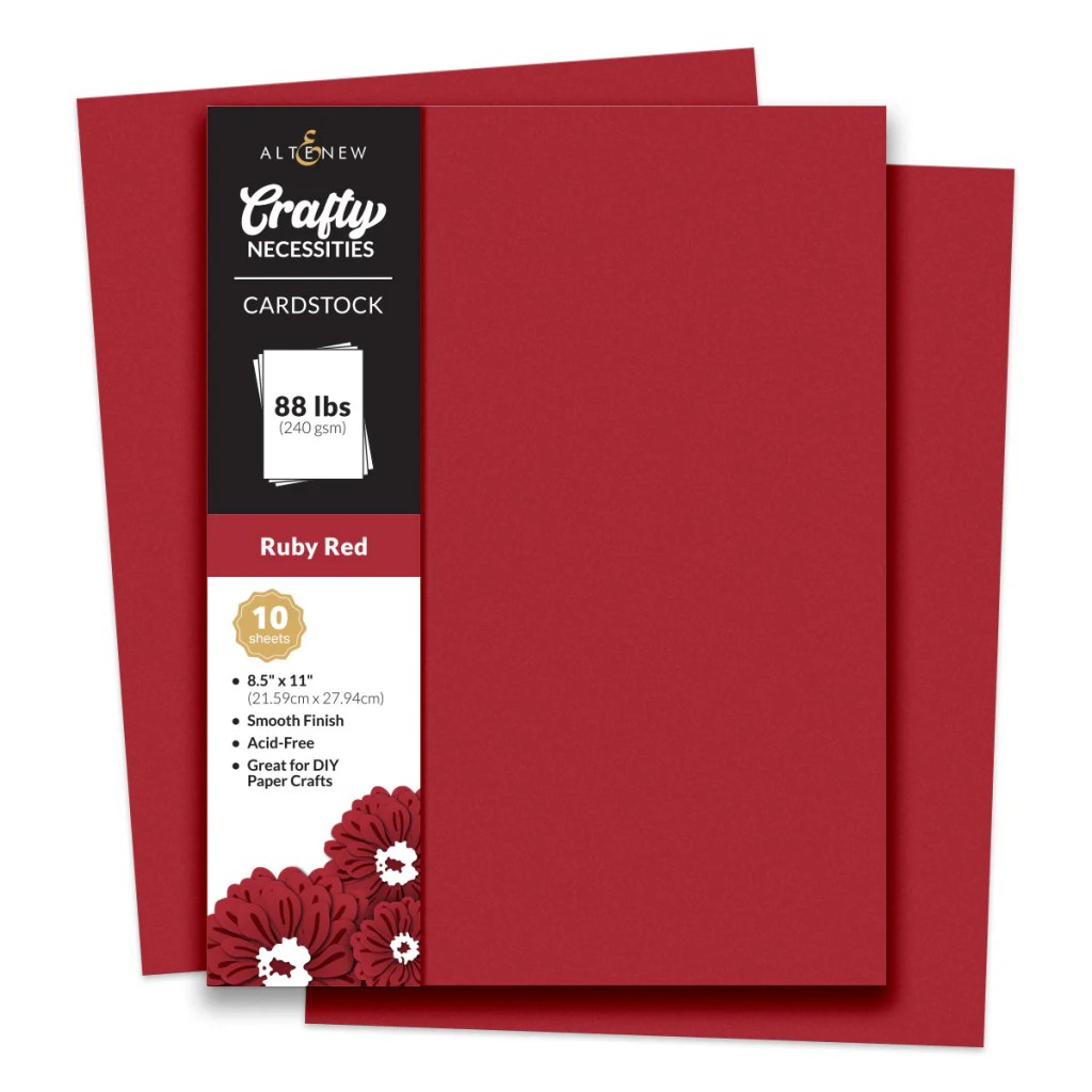photo of Altenew Ruby Red Cardstock
