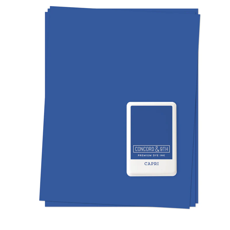 photo of concord & 9th capri cardstock and ink pad