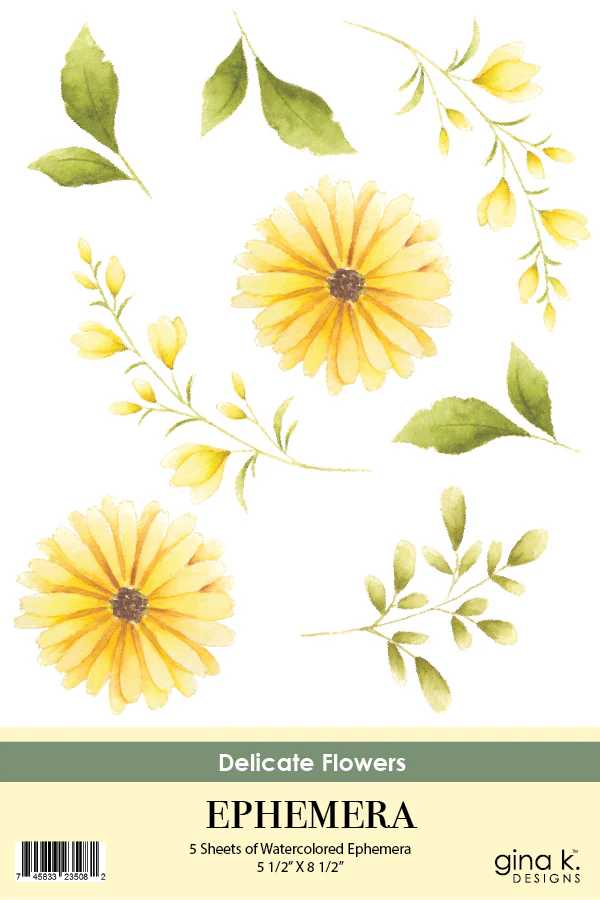 photo of Gina K Designs Delicate Flowers Ephemera Set