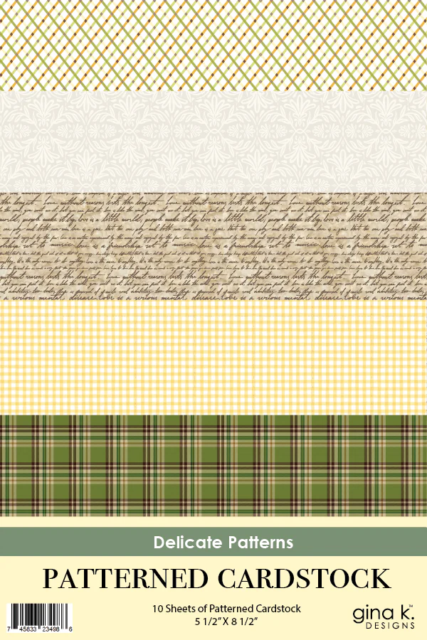 photo of Gina K Designs Delicate Patterns Cardstock Pack