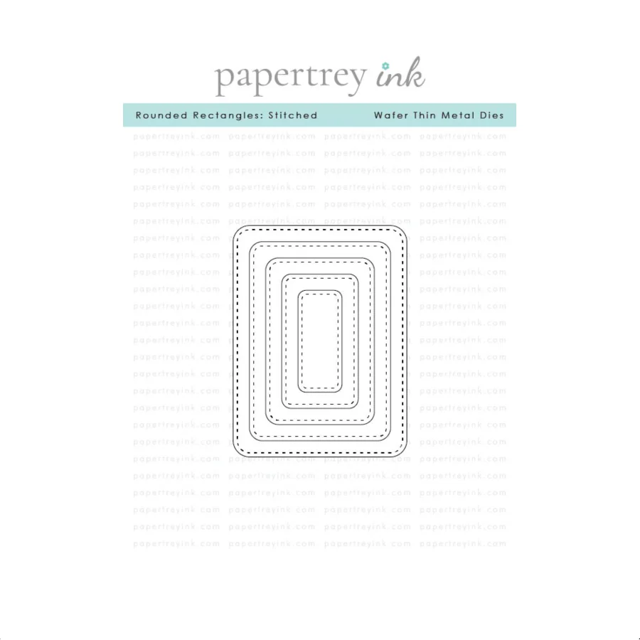 photo of Papertrey Ink Rounded Rectangles: Stitched Die Set