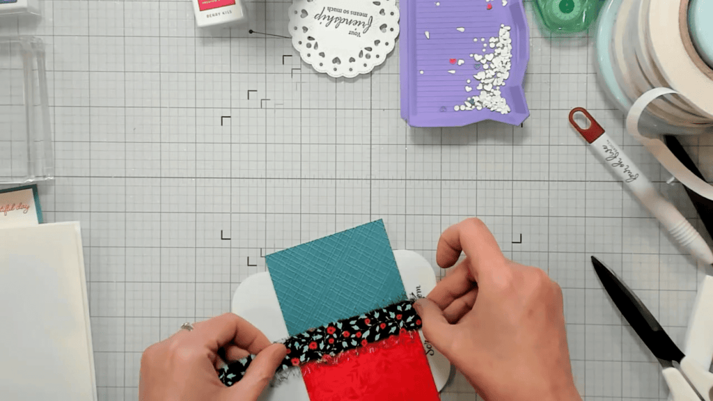 photo of Adding the fabric to the panel