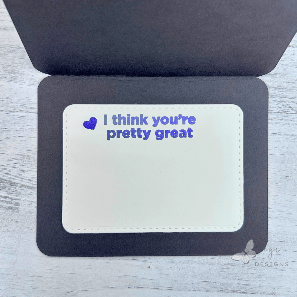 photo of Inside of the Card