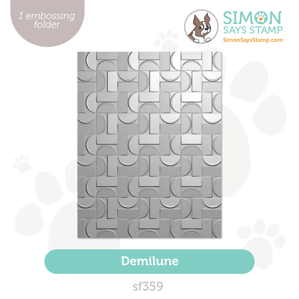 photo of Simon Says Stamp Demilune Embossing Folder