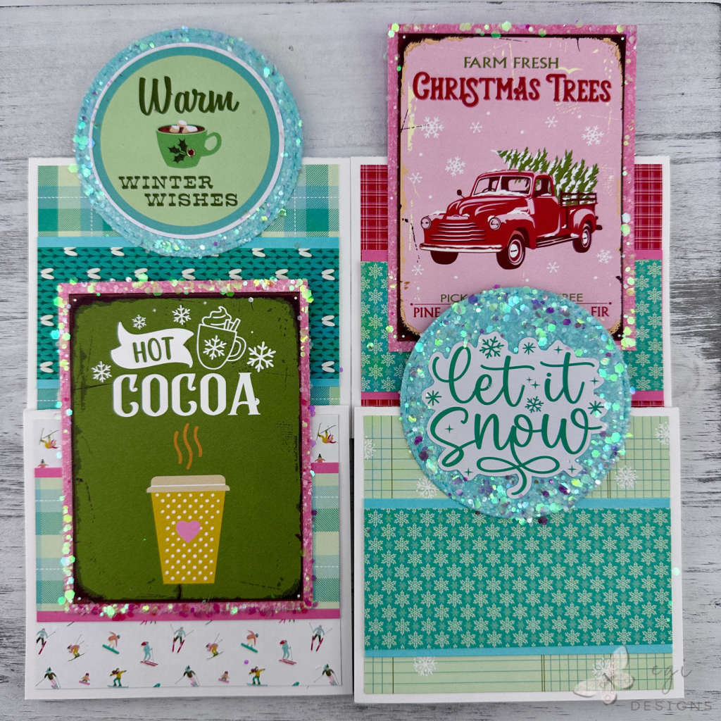 photo of completed Cards 1-4