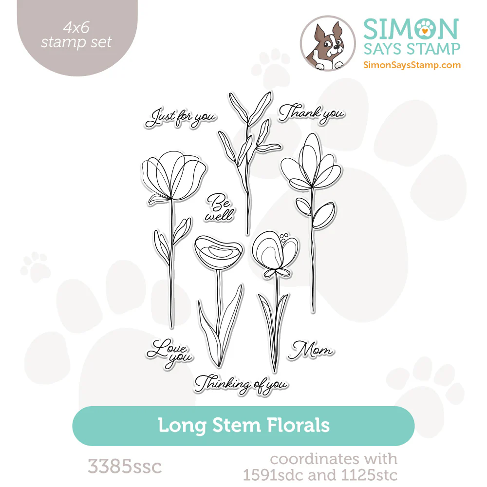 photo of Simon Says Stamp: Long Stem Florals Stamp Set