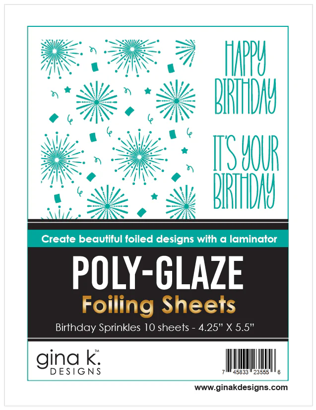 photo of Gina K Designs: Birthday Sprinkles Poly-Glaze Sheets