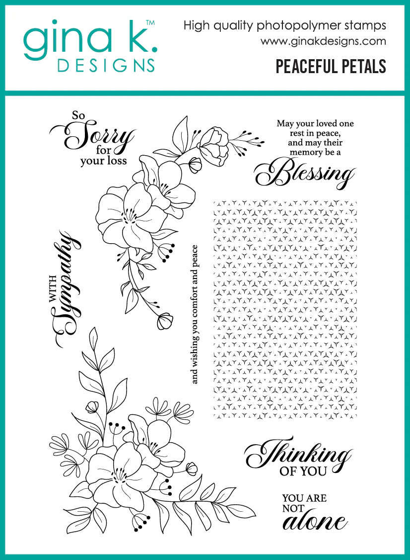 photo of Gina K Designs: Peaceful Petals Stamp Set