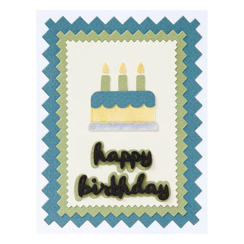 photo of Spellbinders Pinking Edge Birthday Add-ons Die Set