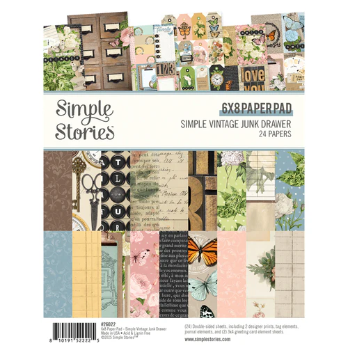 photo of Simple Stories: Simple Vintage Junk Drawer 6x8 Paper Pad