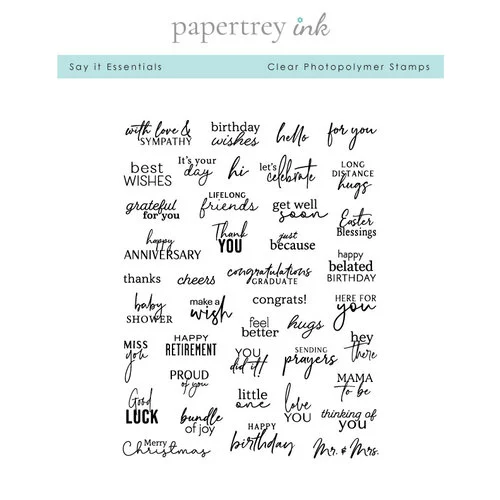 Papertrey Ink: Say It Essentials Stamp Set