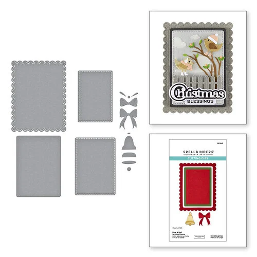 photo of Spellbinders: Bow and Bell Scallop Frame Die Set