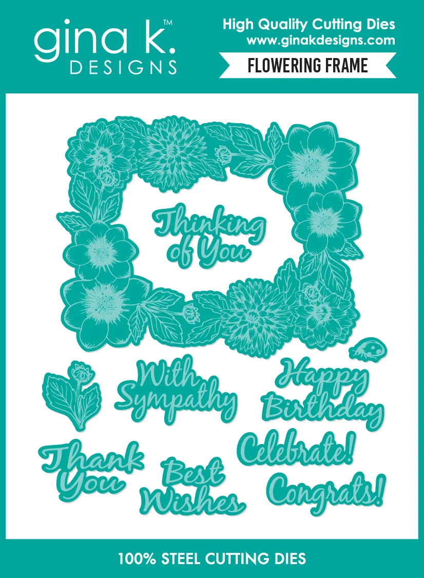 Gina K Designs: Flowering Frame Die Set