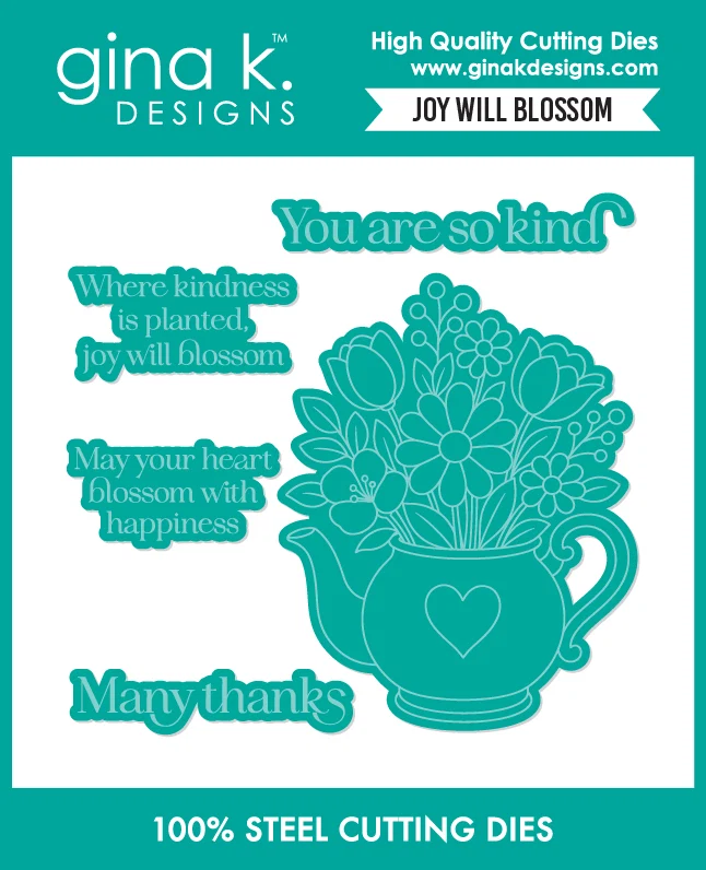 For Purchase: Joy Will Blossom Die Set from gina k designs