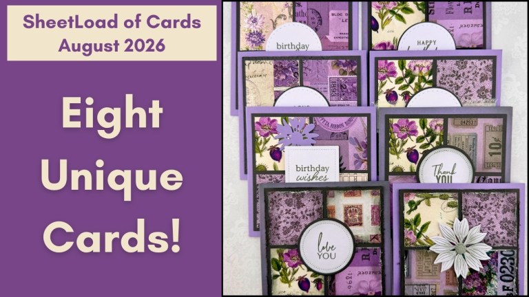 Sheetload of Cards Sketch: August 2026 | 8 Unique Cards!